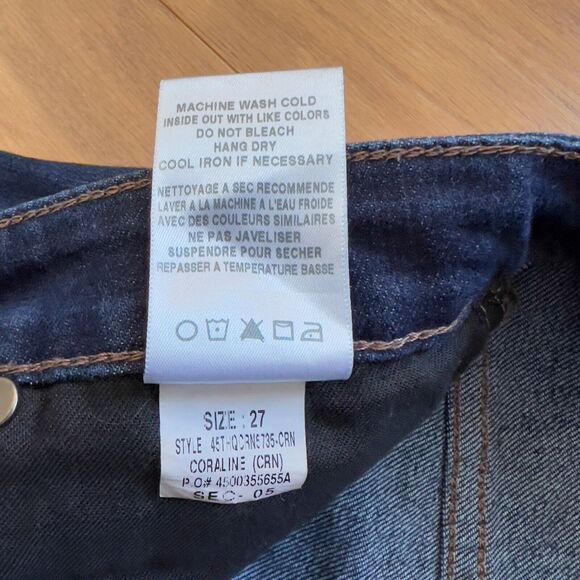 Joe's Jeans Size 27 Coraline High-Rise Skinny Ankle Dark Wash Raw Hem - Picture 5 of 11